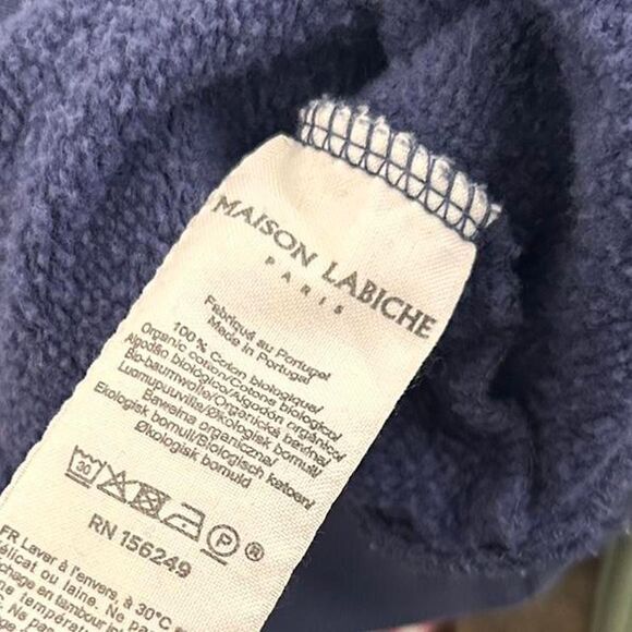 Maison Labiche Blue “Worth It” Crewneck | French Minimalist / Soft Grunge Luxe S - Picture 4 of 6
